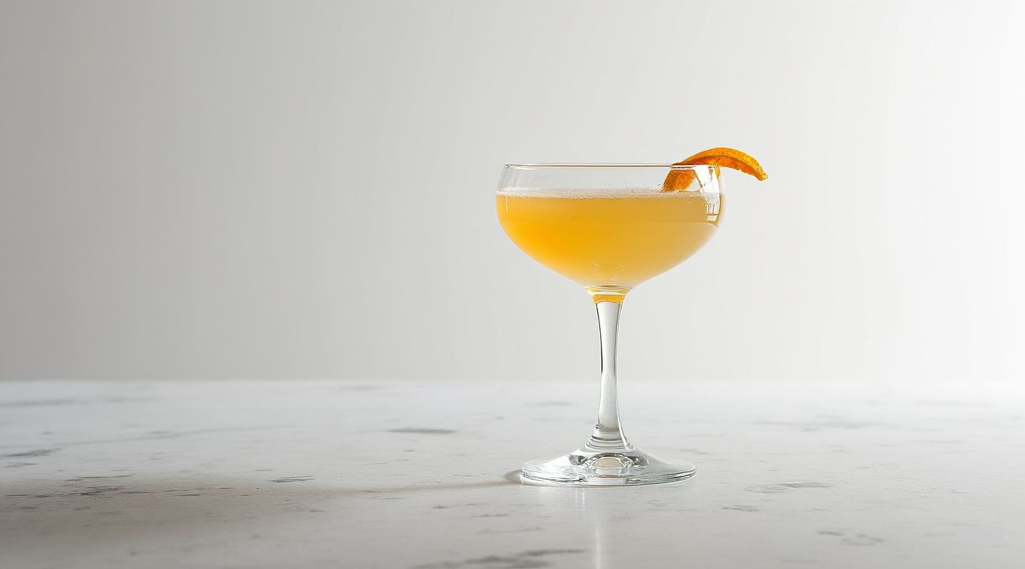 A classic Grand Sidecar cocktail served in a coupe glass with an orange zest twist garnish.