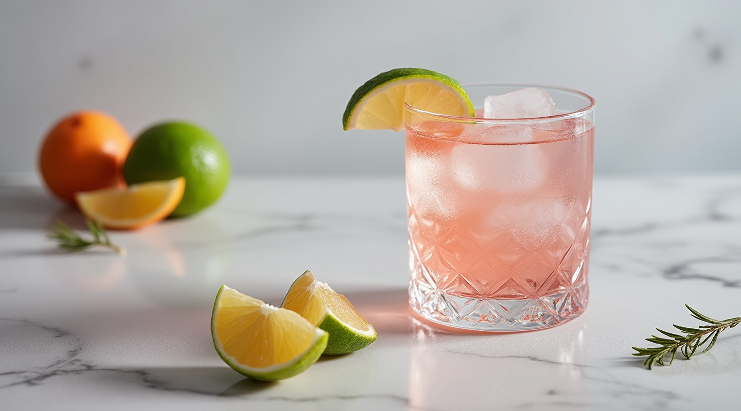 Lychee Rosé cocktail