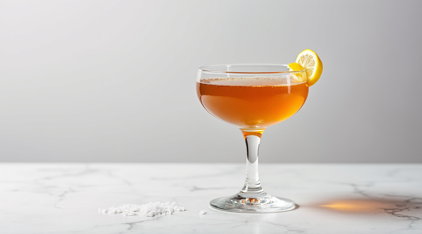 Tombstone cocktail in a coupe glass