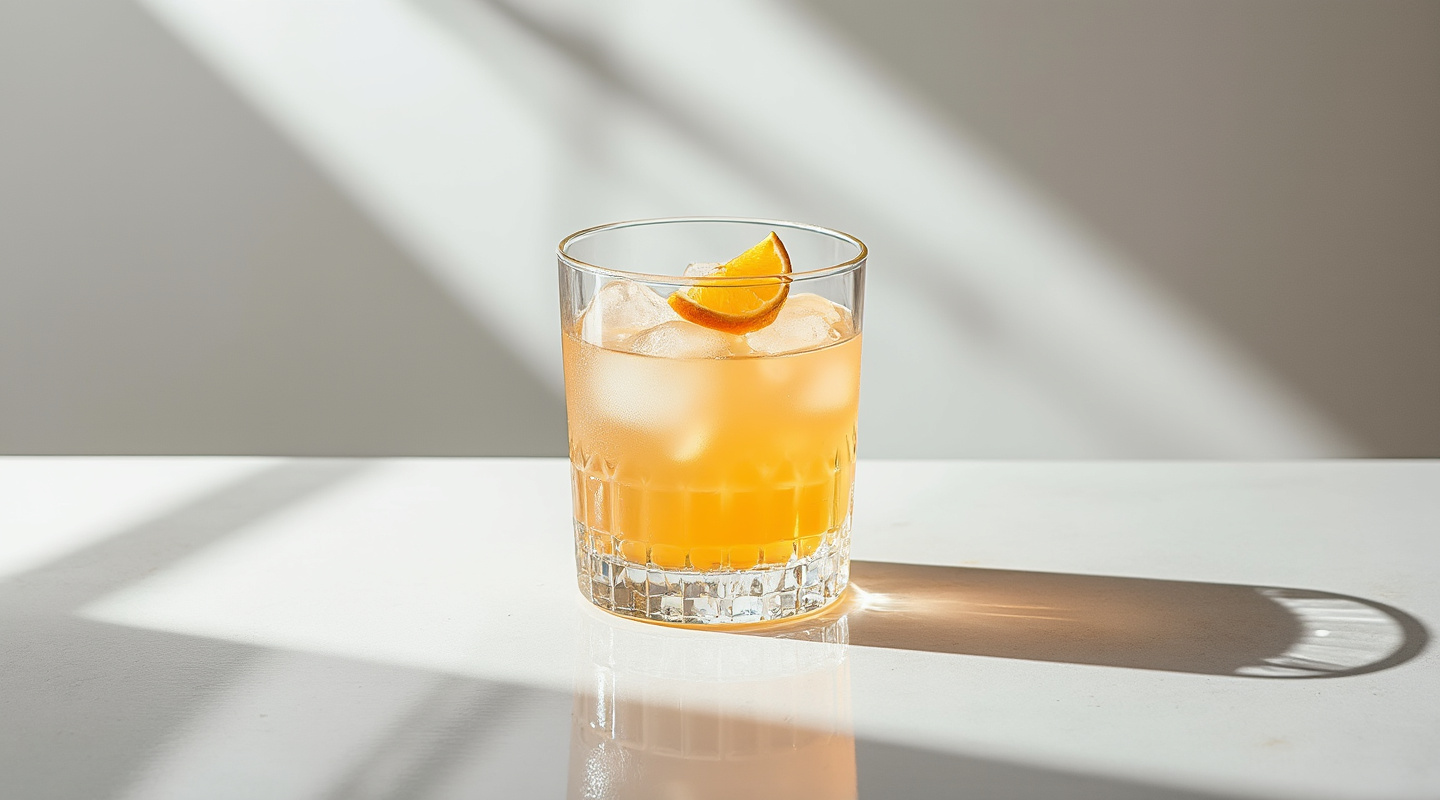 A chilled and vibrant High Five cocktail served in a Coupe glass.
