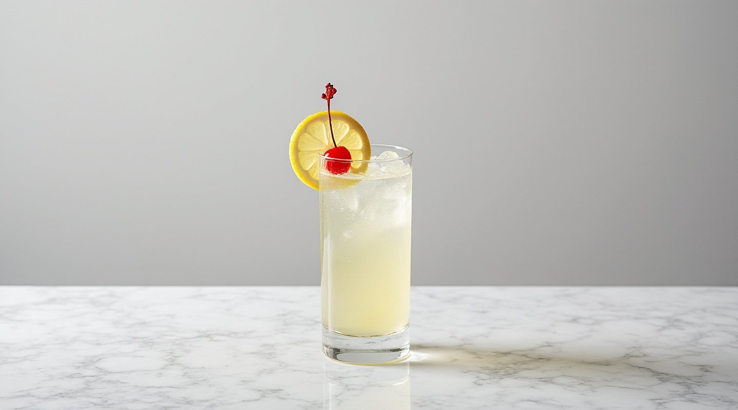 Royal Collins Cocktail in a Ginza Highball Glass