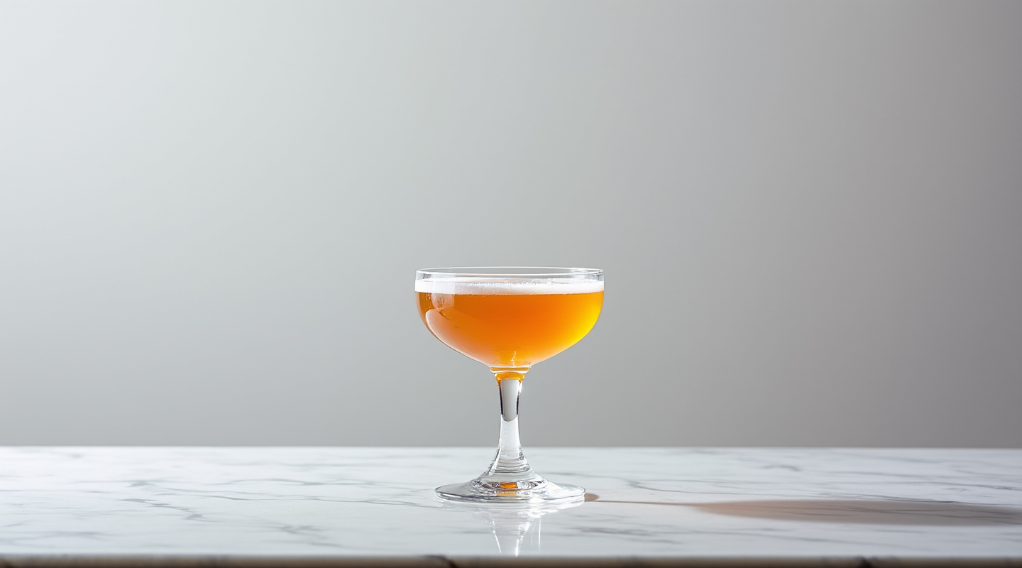 Arnaud (Parisian Nights) cocktail served in a coupe glass.