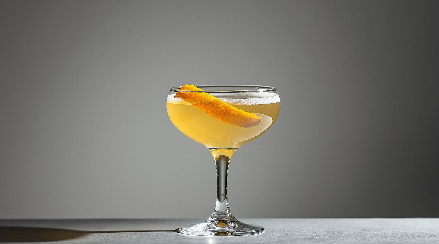 Crux cocktail served in a coupe glass