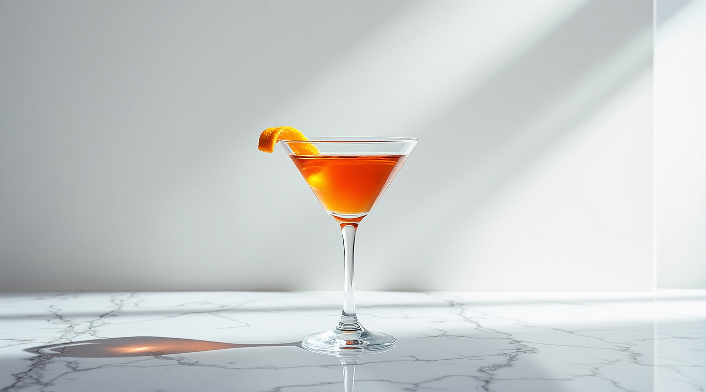Detropolitan cocktail in Martini glass