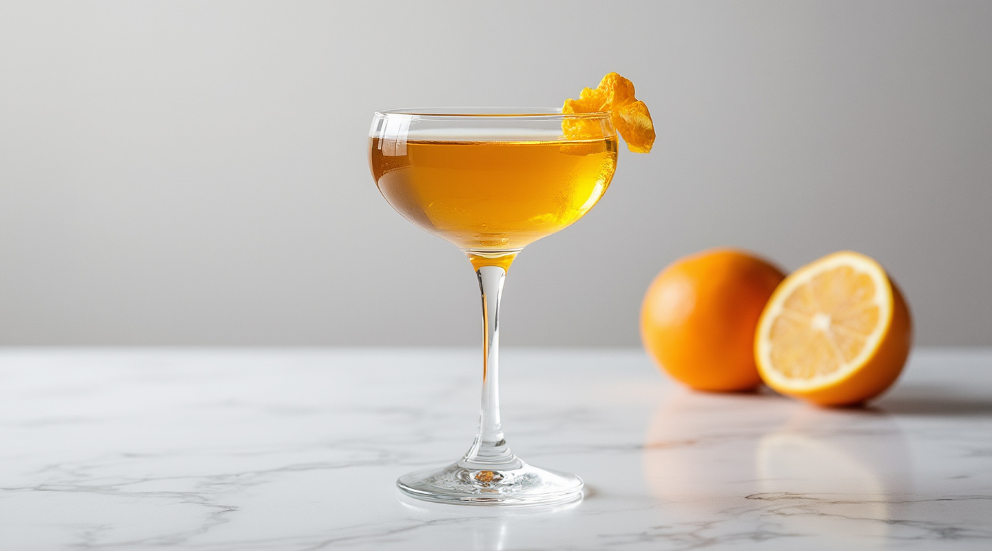 Golden Girl Cocktail in a Coupe glass