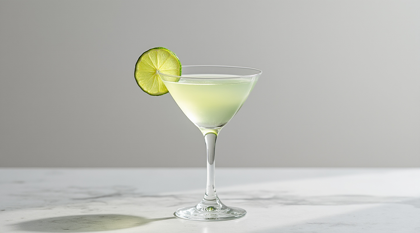 Limey Cosmo cocktail in a martini glass