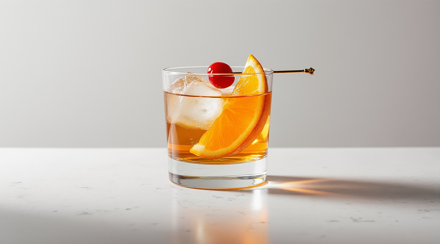 Old Fashioned Caddy served in an Old-fashioned glass