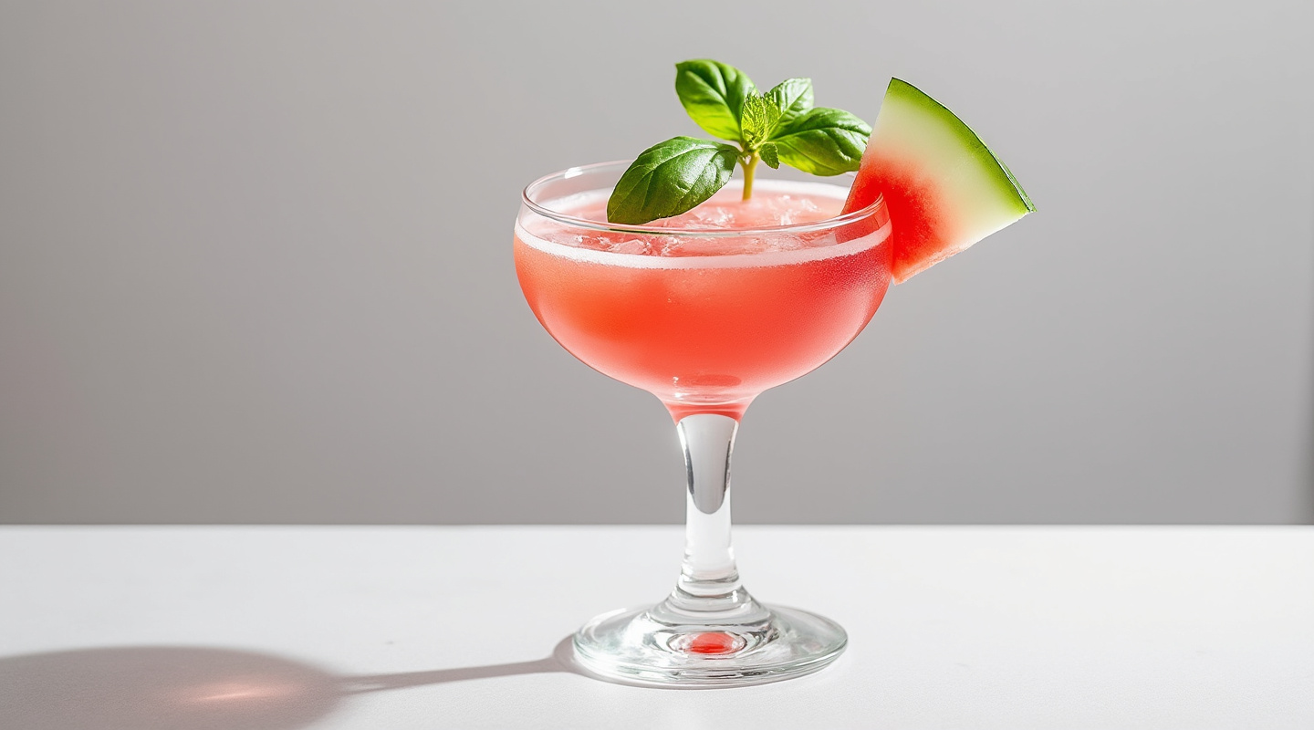 Watermelon & Basil Cocktail