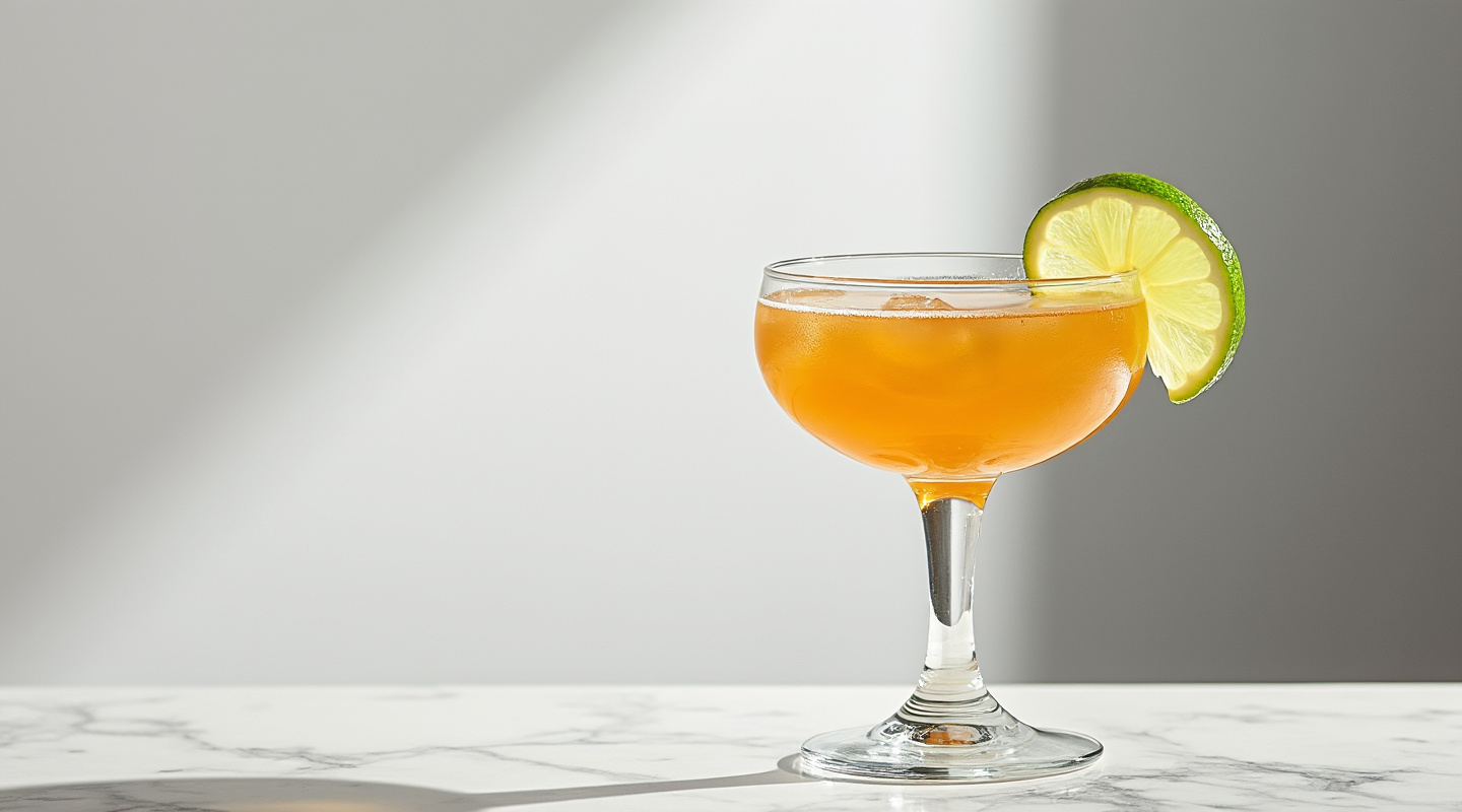 Jägerita cocktail in a coupe glass