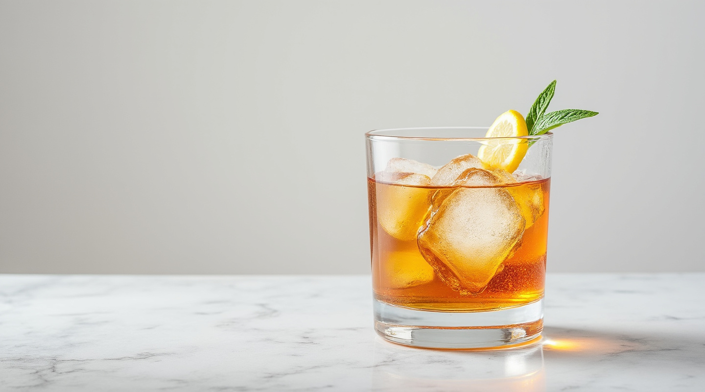 A well-crafted Monte Carlo cocktail served in a chilled Old-Fashioned glass with a lemon zest twist garnish.