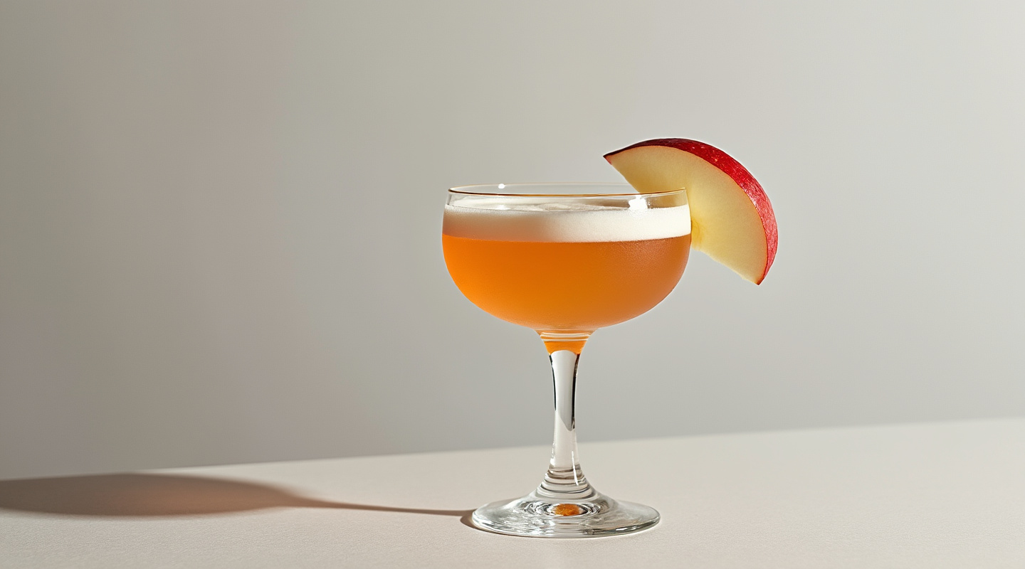 A refreshing Rizzo cocktail served in a Coupe glass