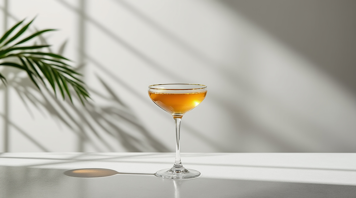 Malty Dry Martini in a Martini glass