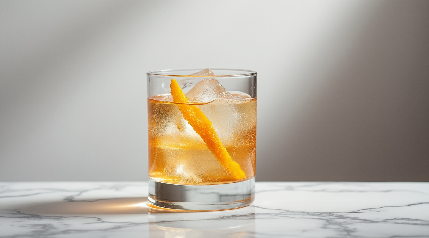 Santorini Cocktail in an Old-fashioned glass