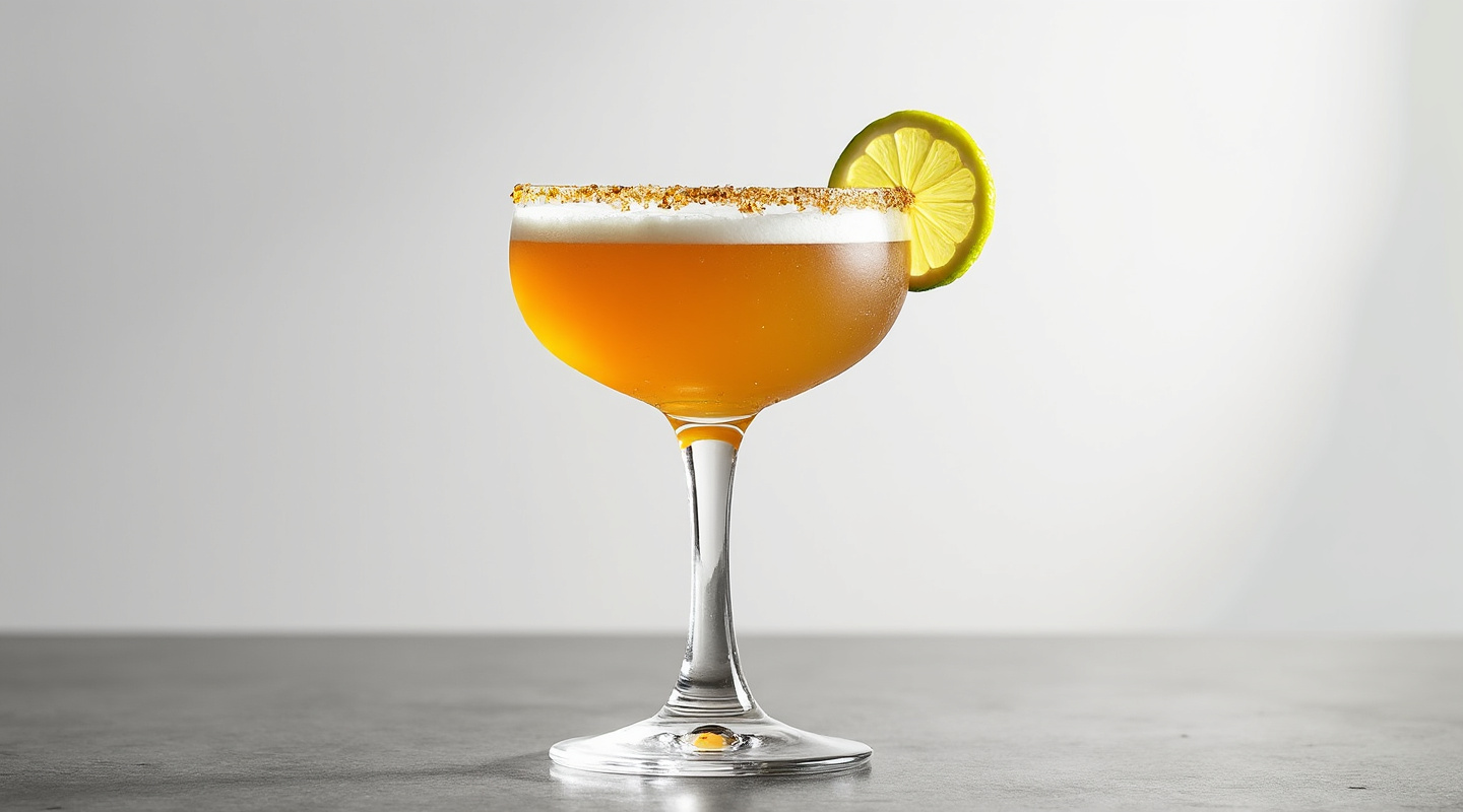 Maple Margarita in a coupe glass