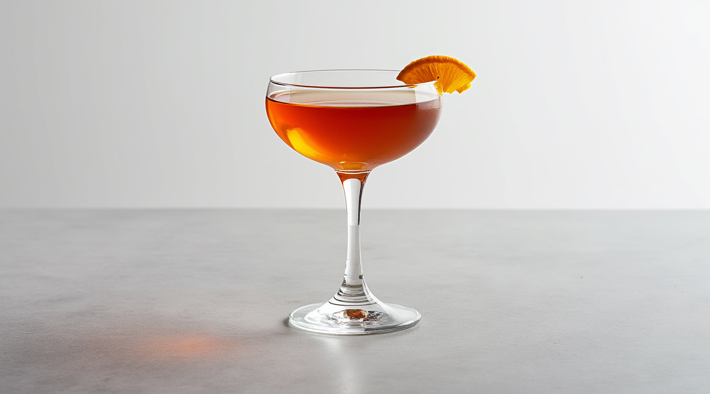 Spanish Armada cocktail served in a Nick & Nora glass