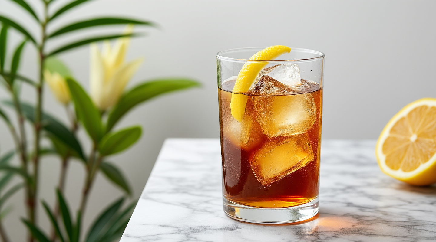 Smoky Cokey cocktail in a Highball glass