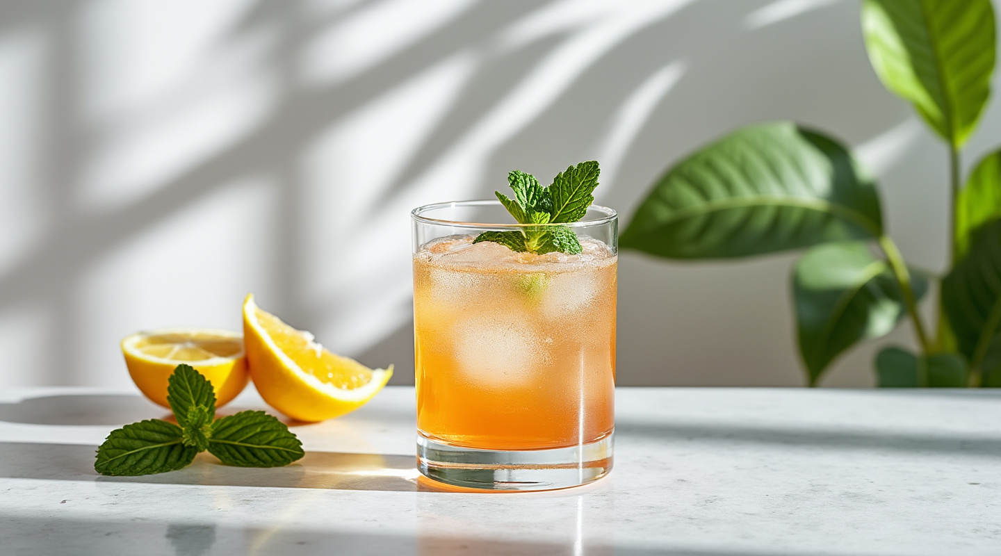 Jean Marc cocktail with mint and ginger