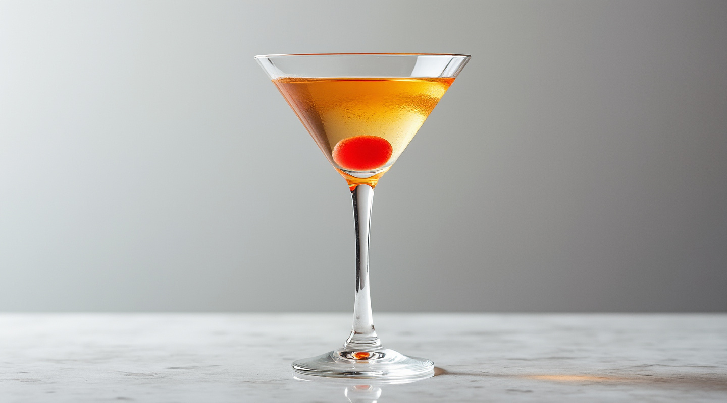 Jelly Belly Beany cocktail served in a chilled martini glass