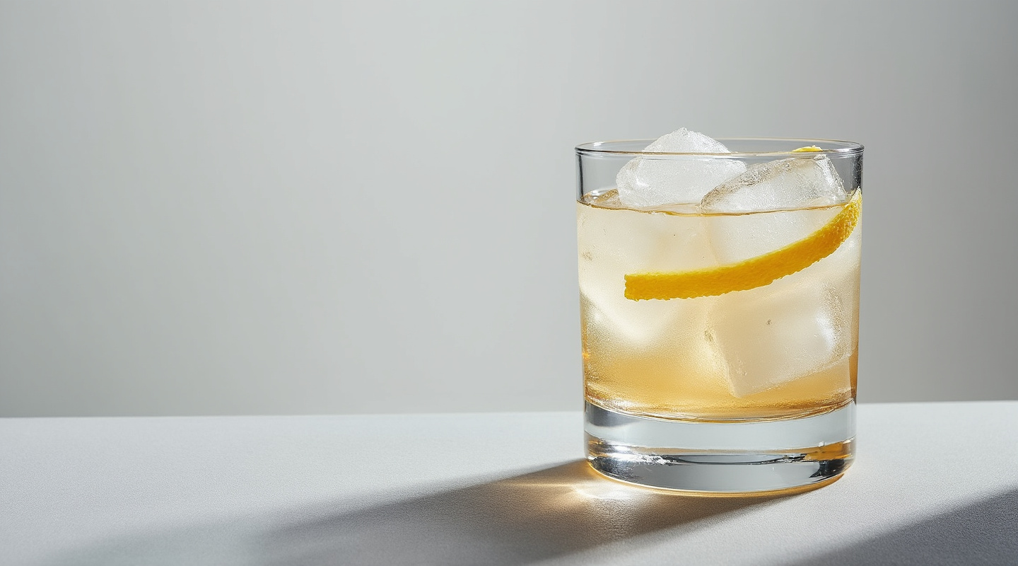 London Fog Cocktail with Lemon Zest Garnish