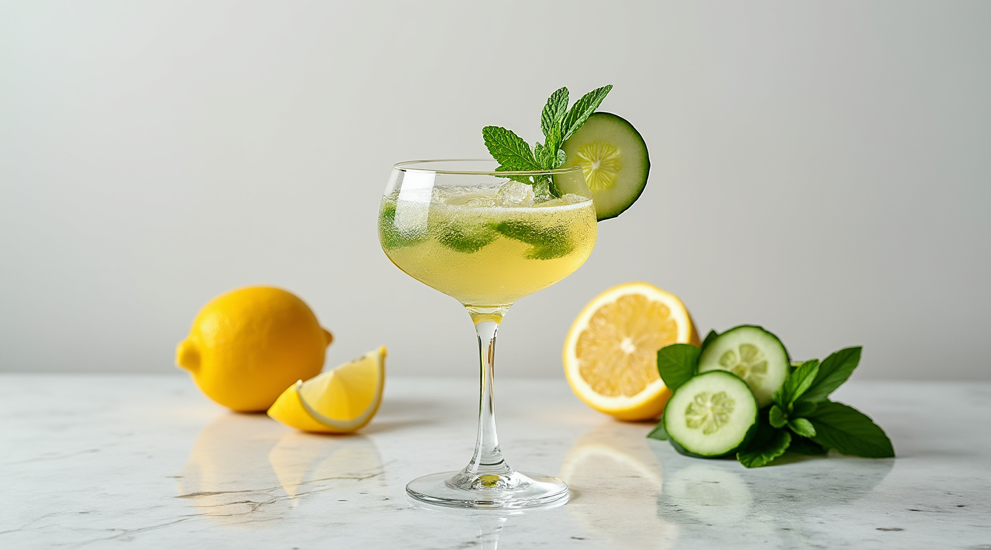 Maid in Cuba cocktail in a coupe glass