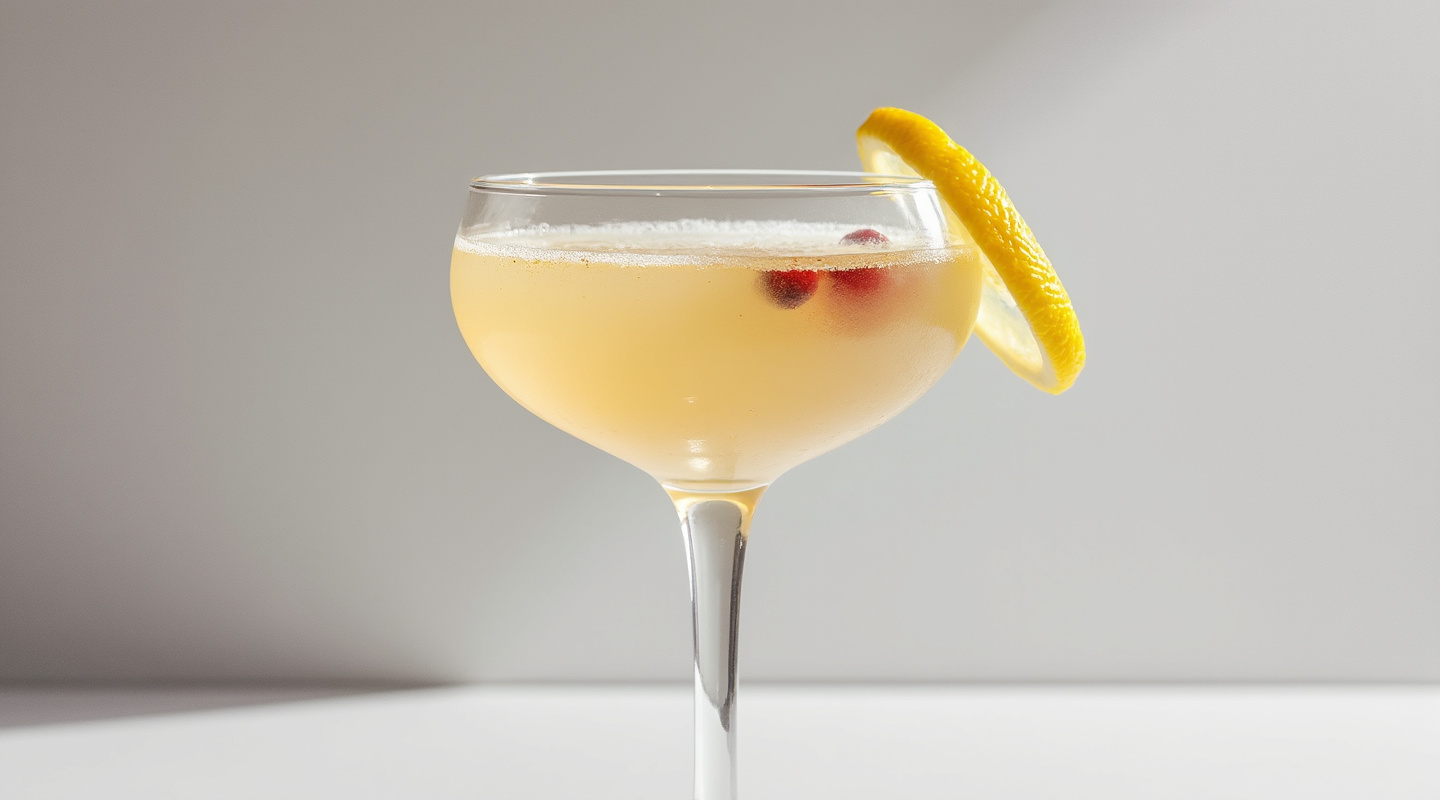 Accoutrement cocktail in a Coupe glass