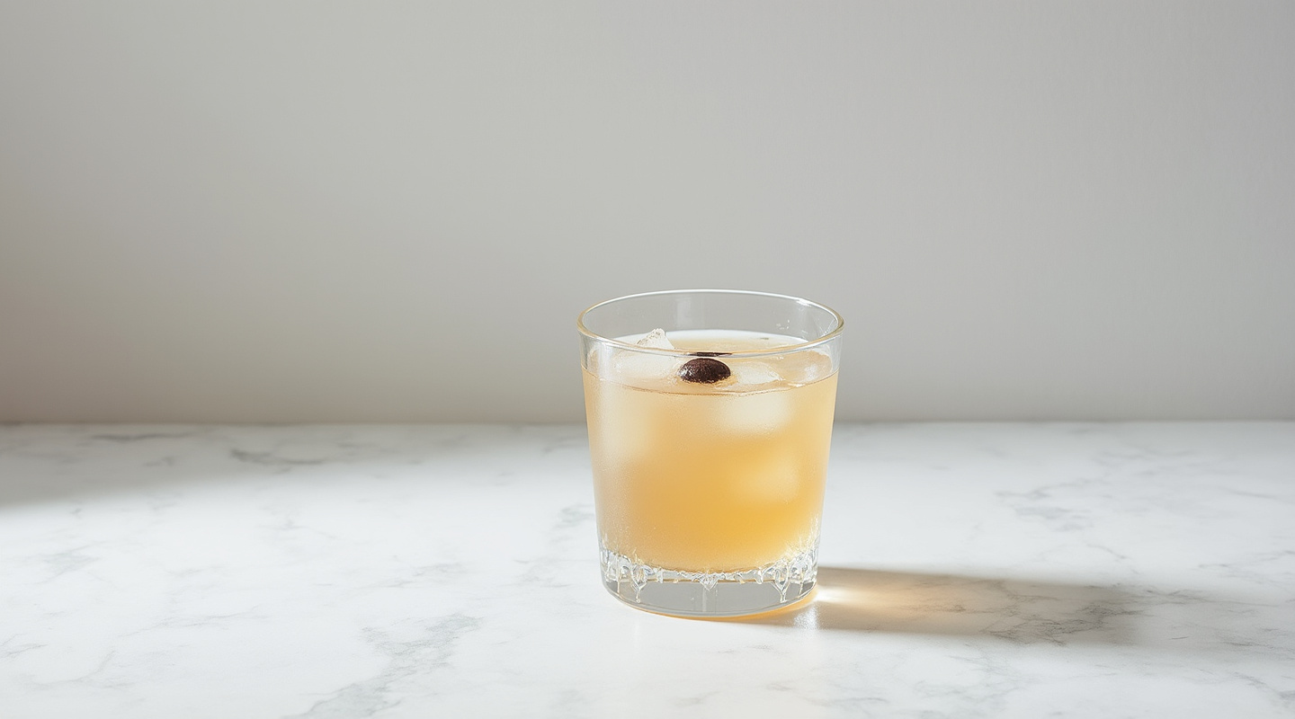 Clear As Rain cocktail served in a Nick & Nora glass
