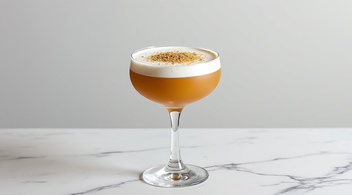 Dominicana cocktail garnished with nutmeg