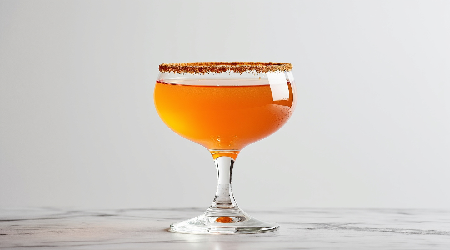 Firecracker cocktail in a coupe glass