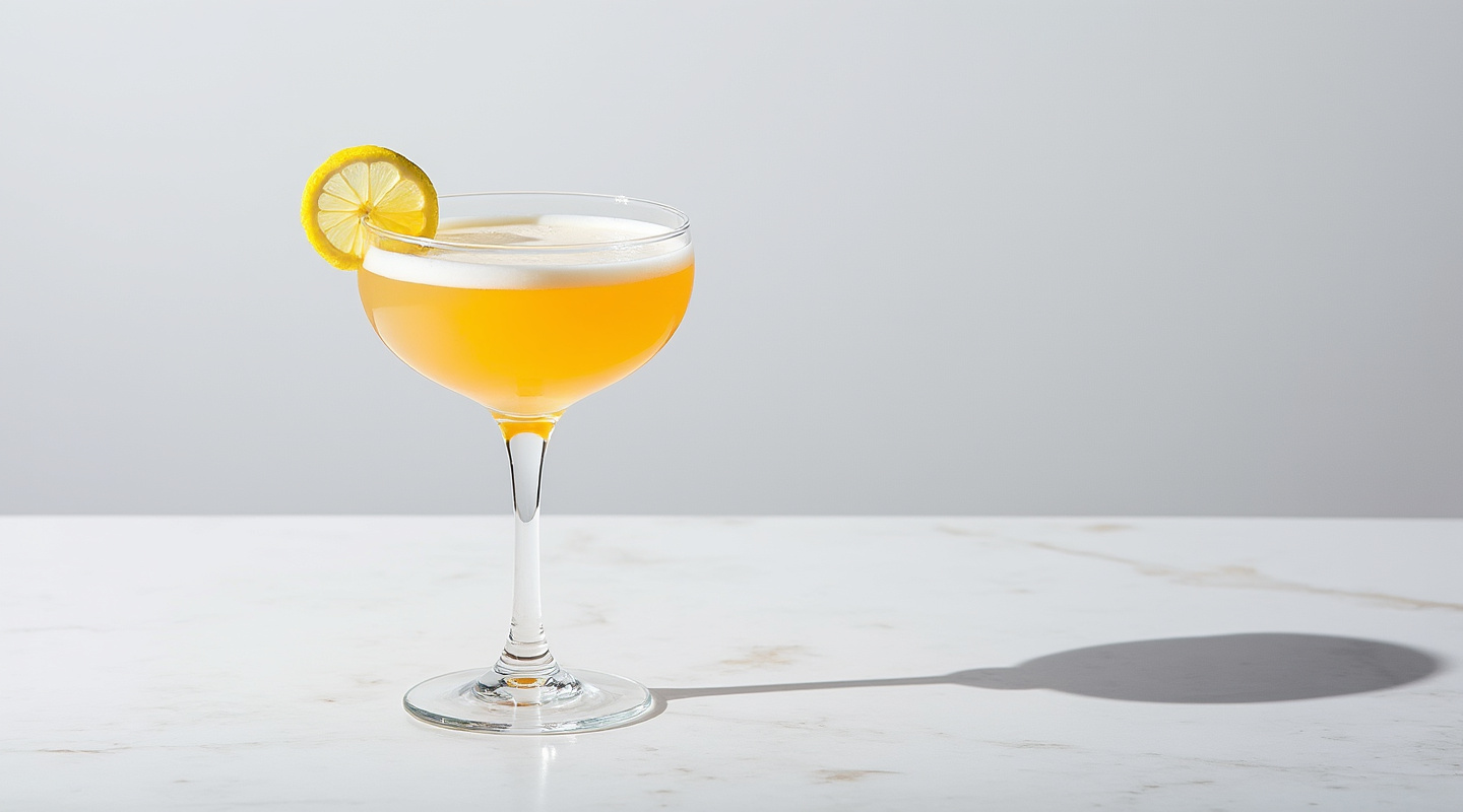 Ruggine cocktail in a coupe glass