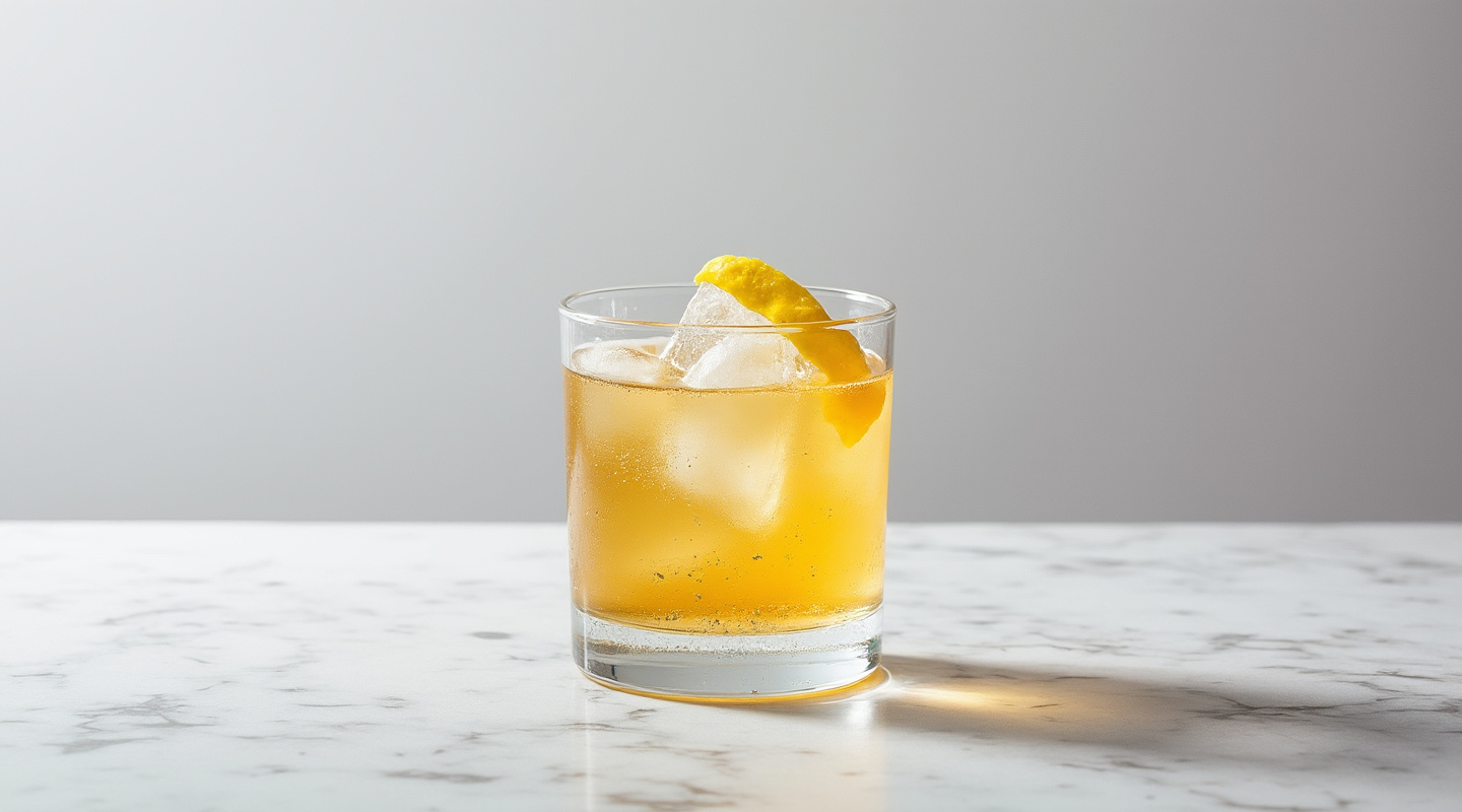 Secrets of Savoy cocktail with lemon zest twist