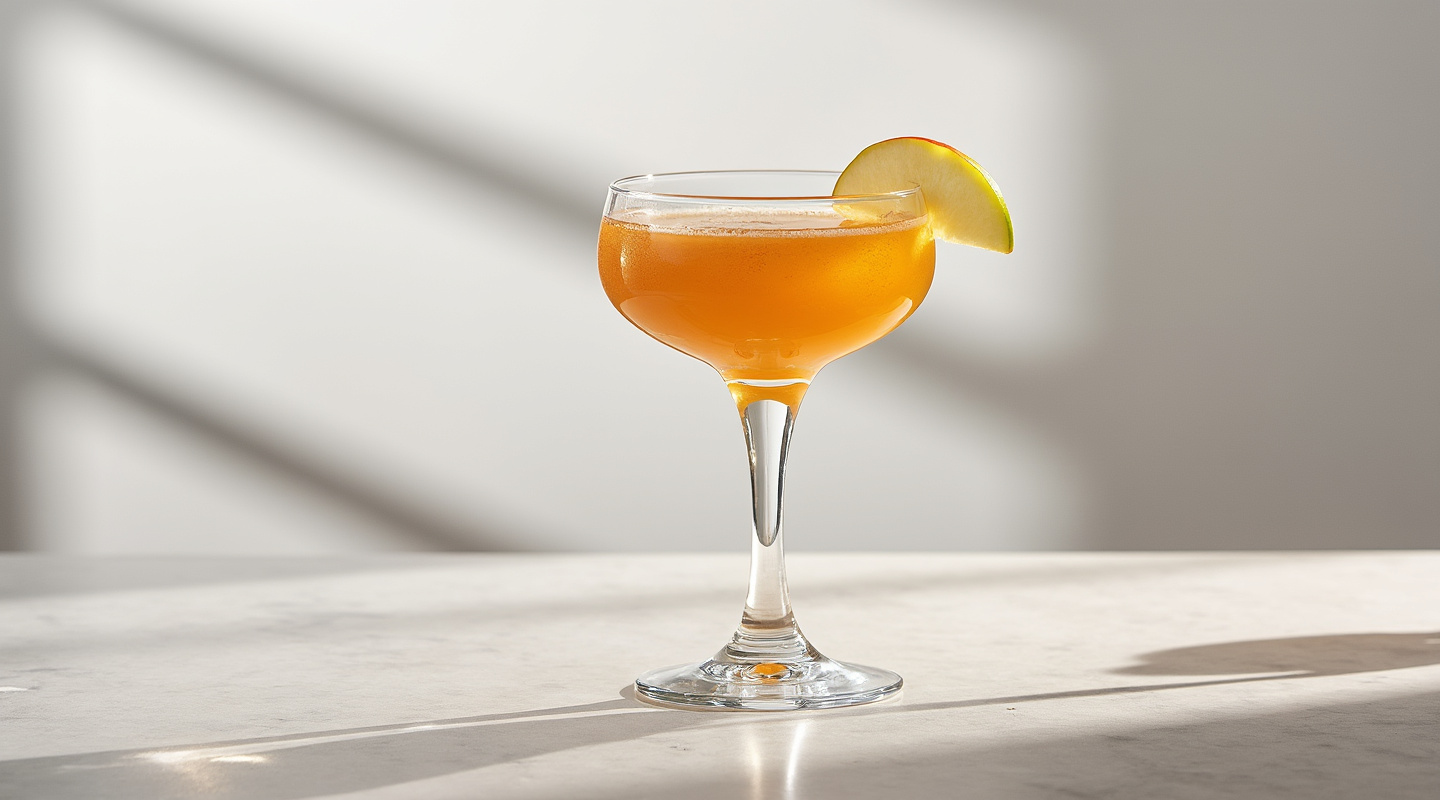 Apple Pie Cocktail in a Martini glass