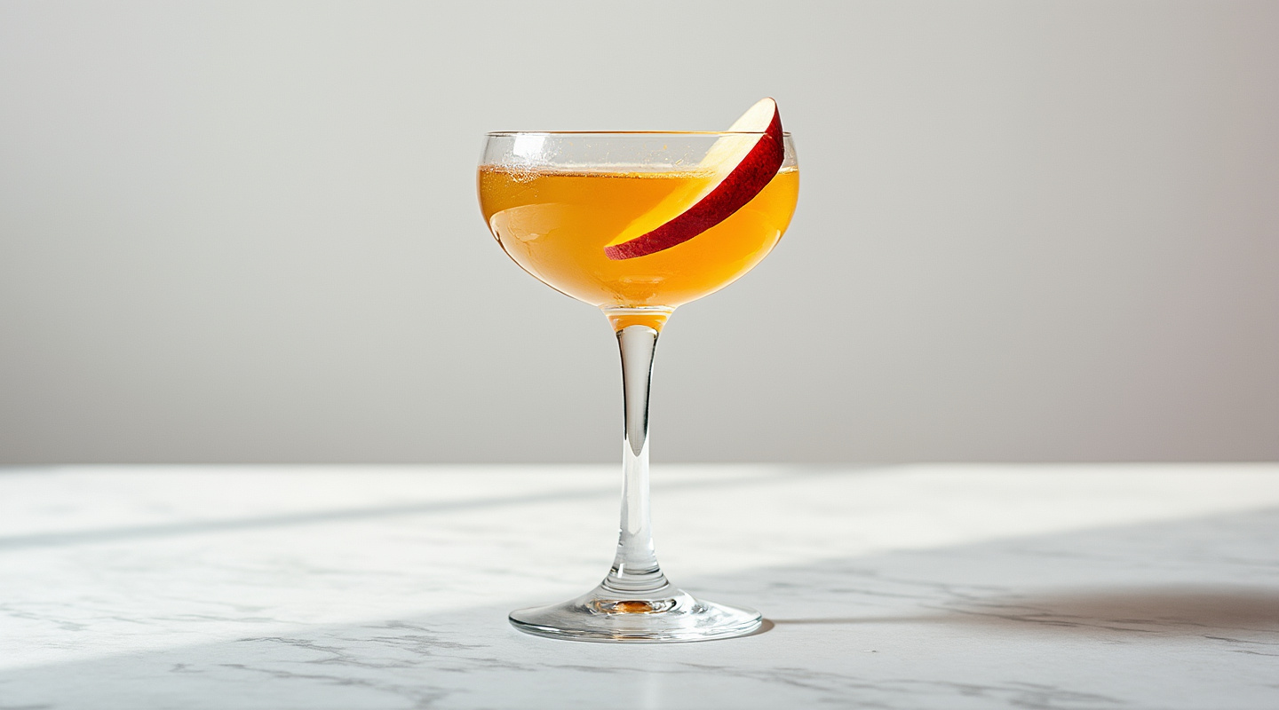 Applesinth cocktail in an Old-fashioned glass