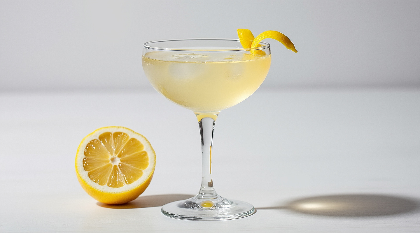 Corpse Reviver No.2 cocktail in a coupe glass