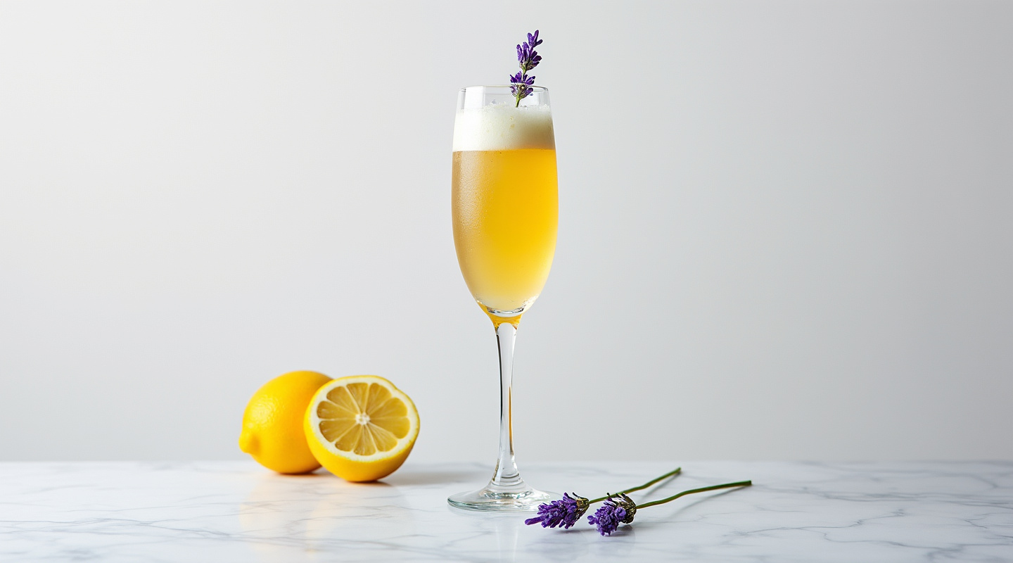 The Bee Bodice cocktail served in a Flute glass
