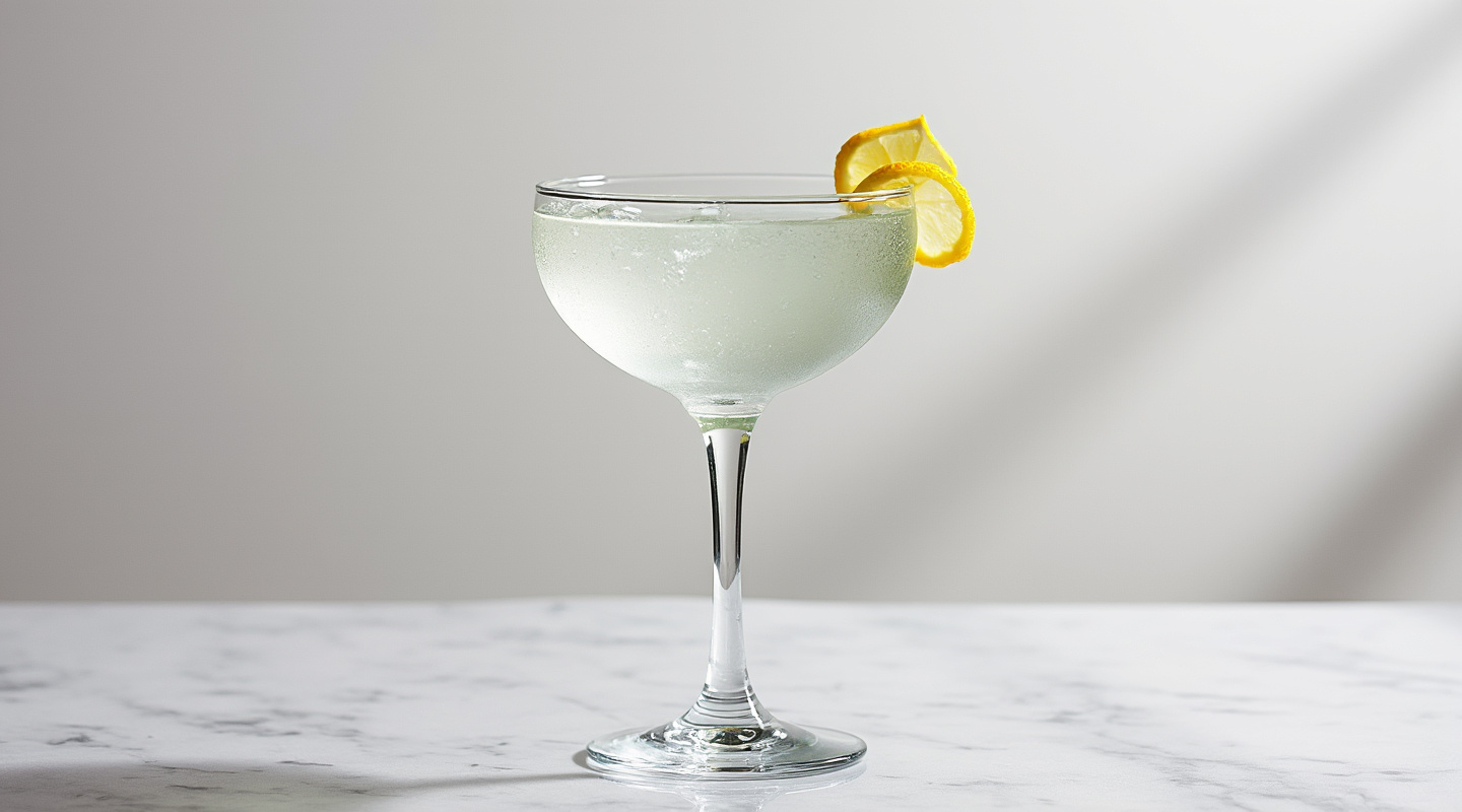Absinthe Special Cocktail in a Martini glass