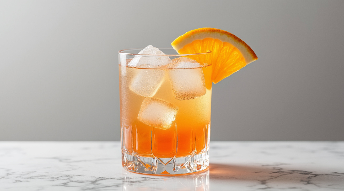 Oranjiniha cocktail in a Collins glass