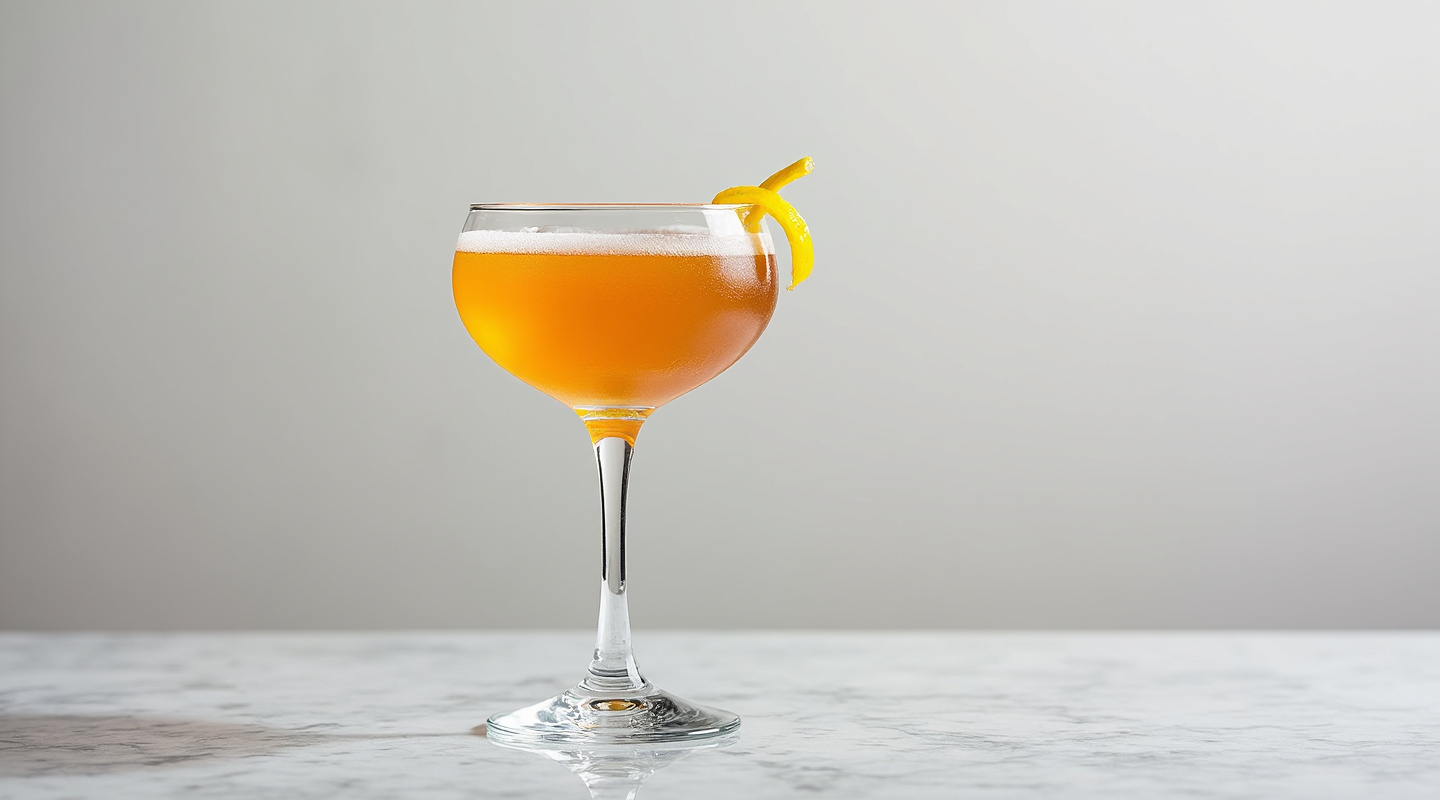 Scofflaw cocktail served in a Coupe glass