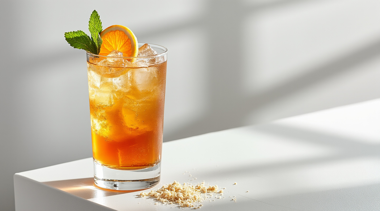Whisky Cobbler cocktail served in a chilled highball glass