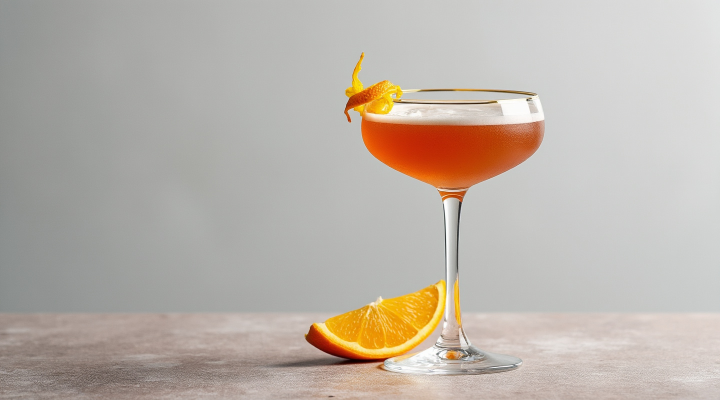 The Malagueña Cocktail in a Coupe glass