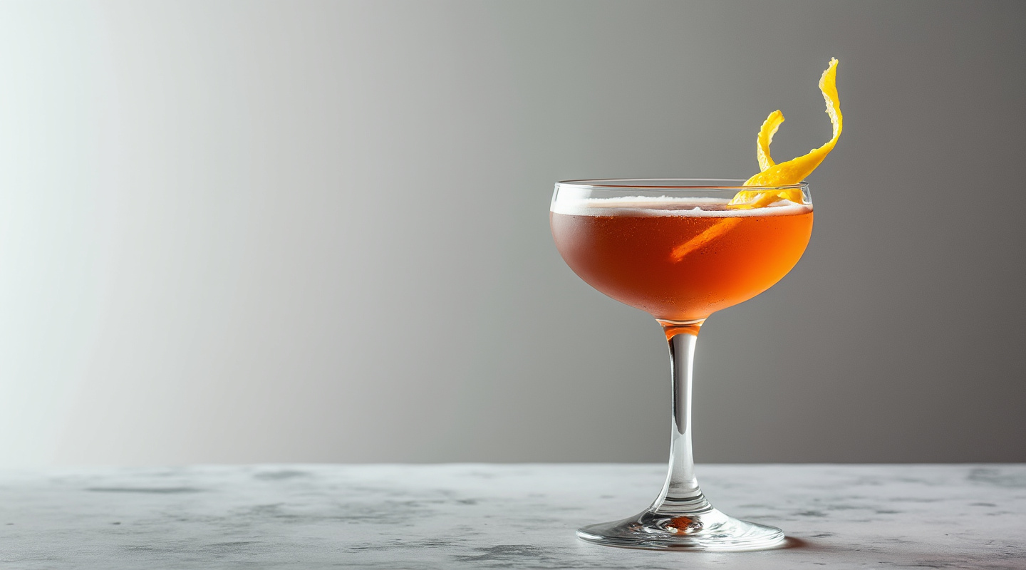 Copper Bullet in a Coupe glass