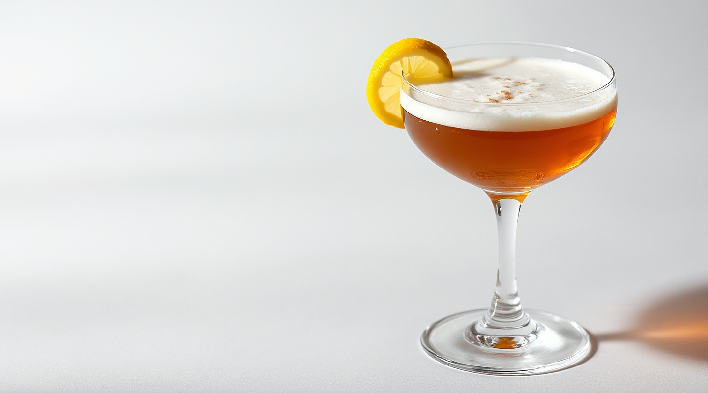 Knight cocktail served in a pre-chilled Coupe glass