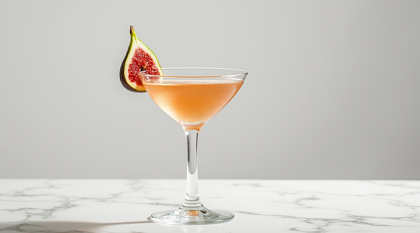 Fanhattan cocktail served in a Martini glass