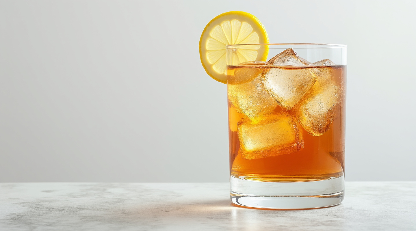 A refreshing glass of Tennessee Iced Tea with a lemon slice garnish.