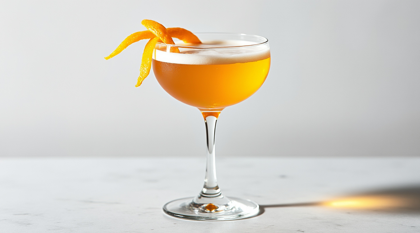 The Ribbon cocktail in a Coupe glass