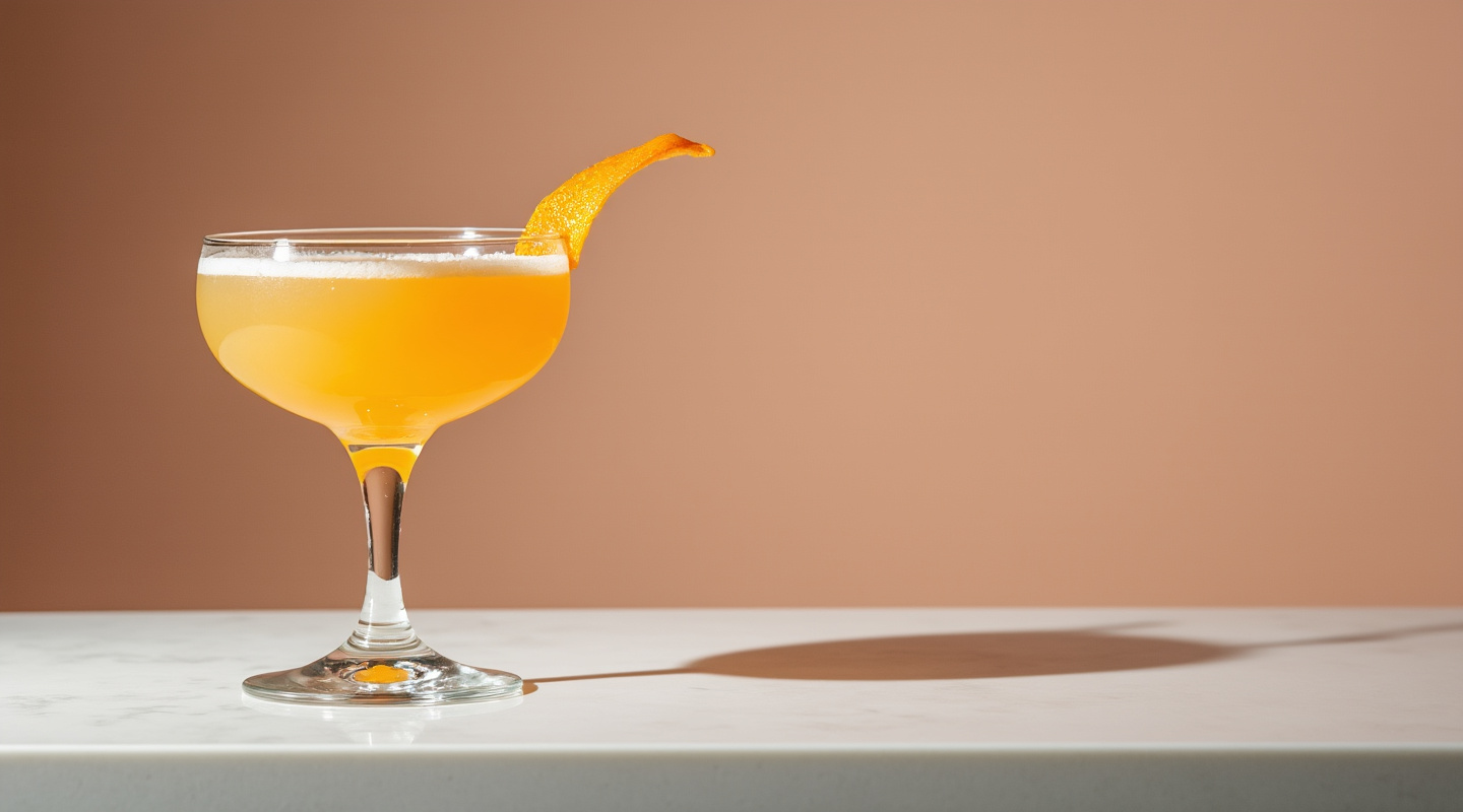 Orange Daiquiri No.2 in a chilled coupe glass with an orange zest twist garnish.