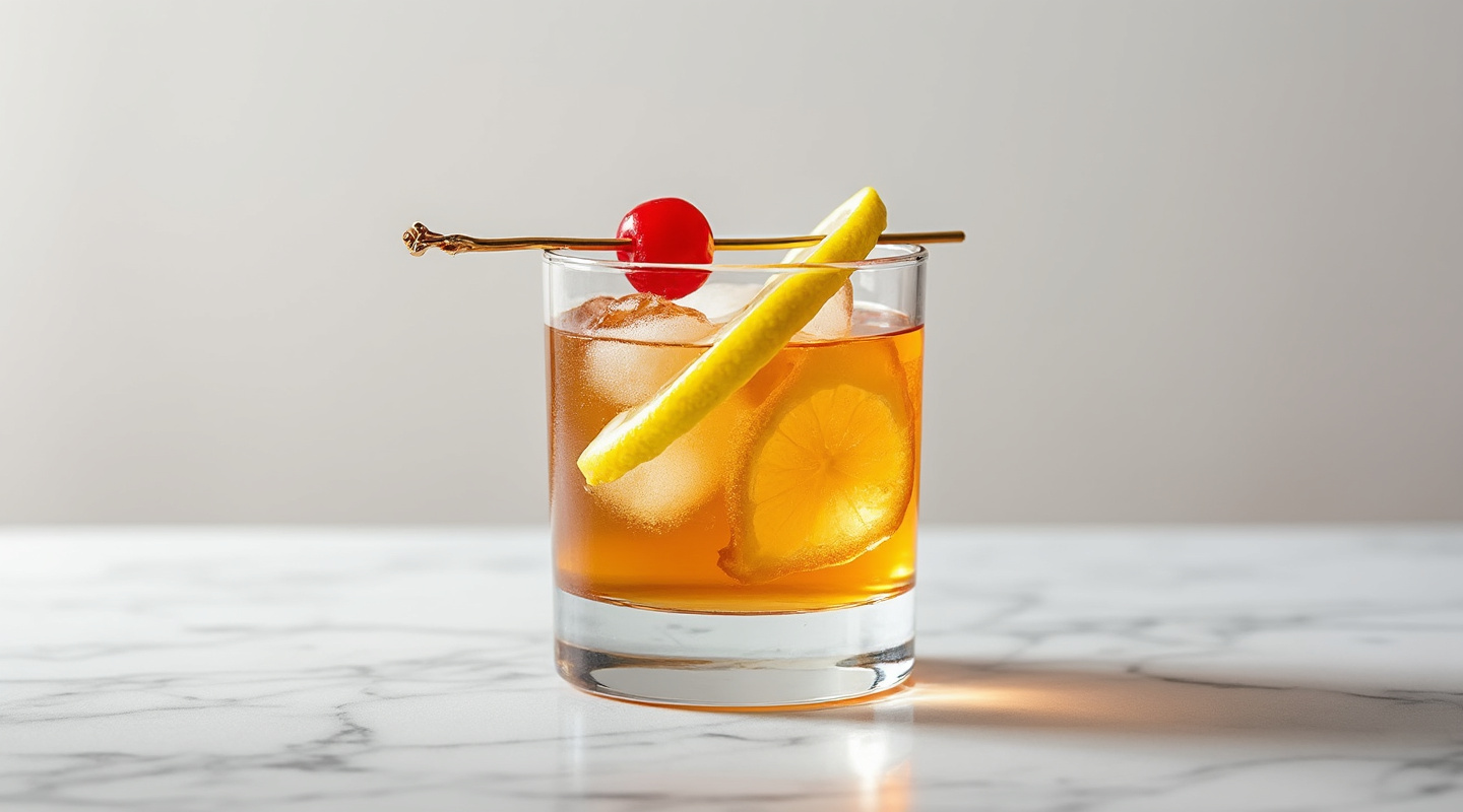 Quince Sour cocktail in a glass