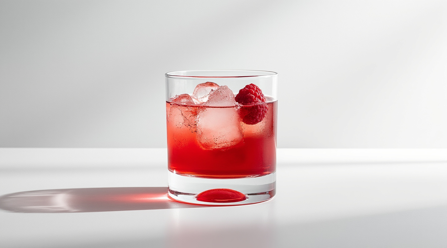 The Red Army cocktail with raspberries