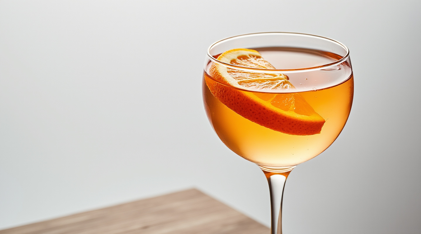 Sangria Cocktail served in a Coupe glass