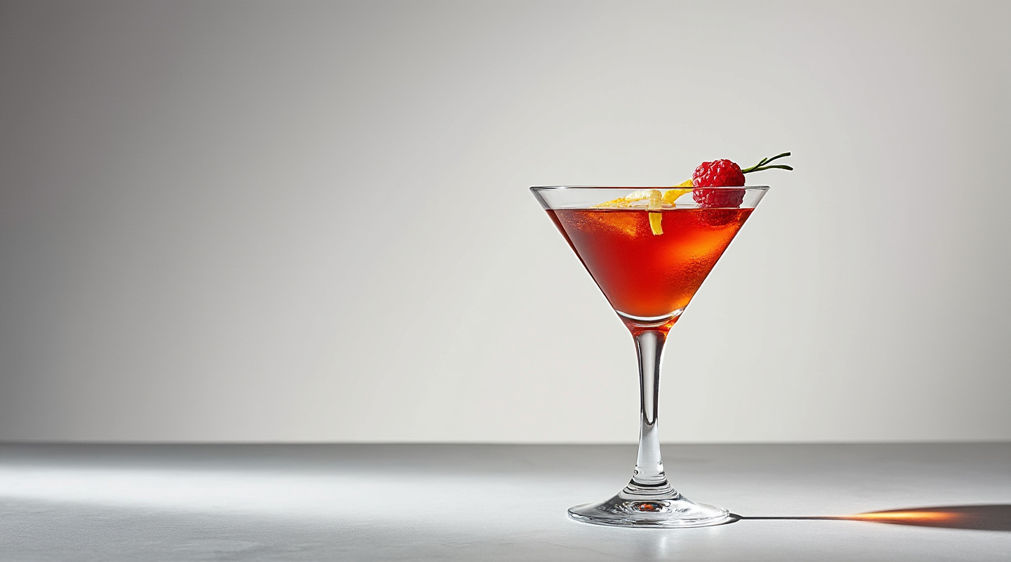 Tre Martini cocktail served in a Martini glass