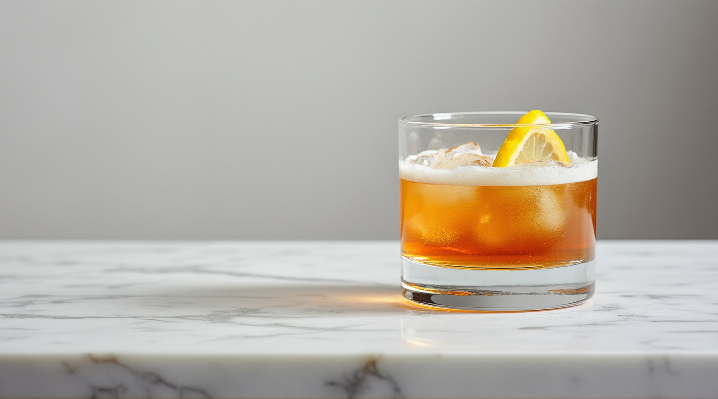 Fancy Brandy Cocktail in a Nick & Nora glass